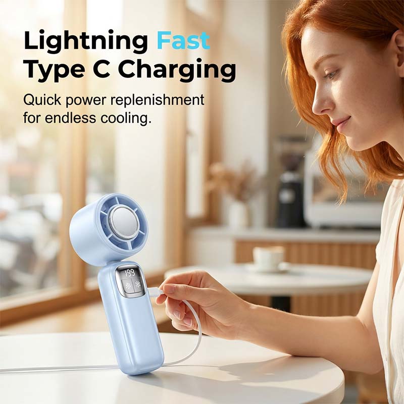 ❄️Foldable Handheld Cooling Fan with LED Display