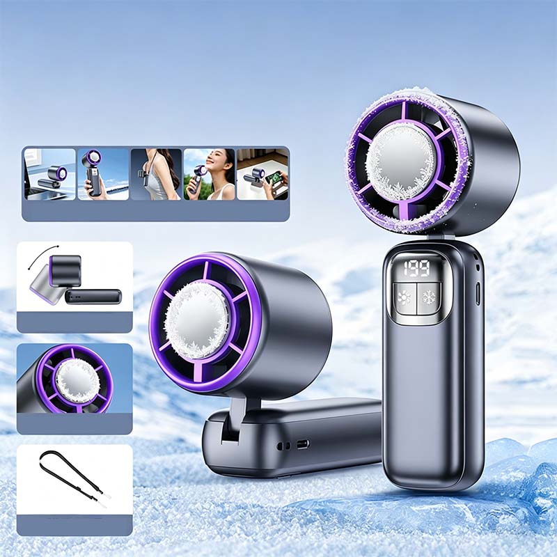 ❄️Foldable Handheld Cooling Fan with LED Display