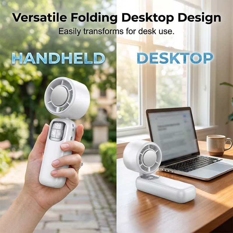 ❄️Foldable Handheld Cooling Fan with LED Display