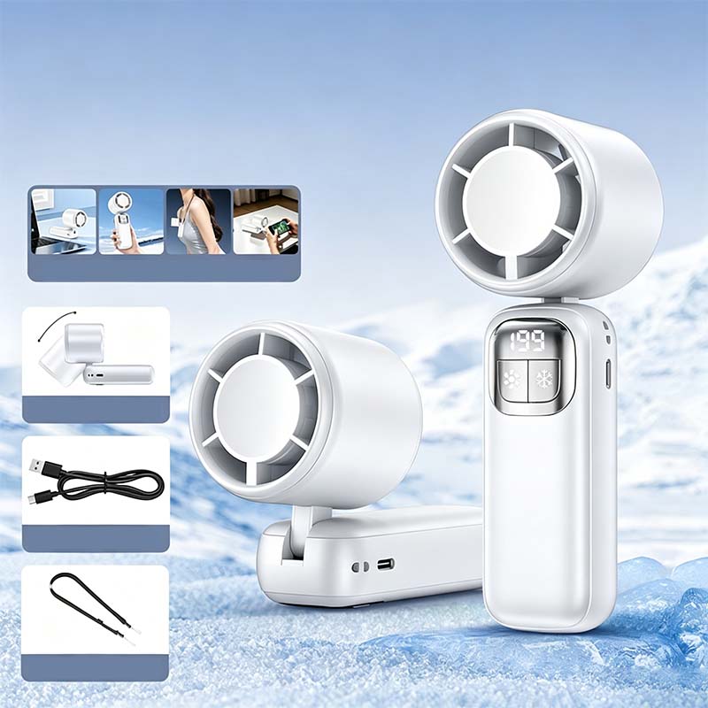 ❄️Foldable Handheld Cooling Fan with LED Display