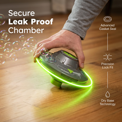 🛸 SMART ROTATING UFO BUBBLE MACHINE — 360° Auto-Rotation | Rechargeable | RGB Lights & Remote