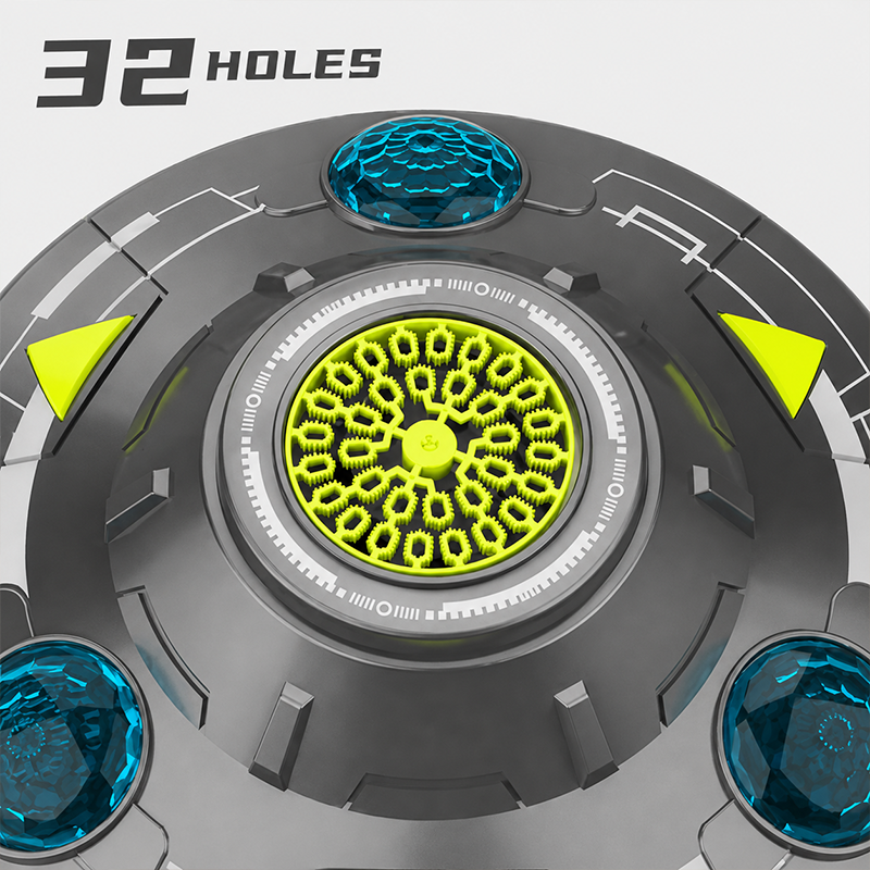 🛸 SMART ROTATING UFO BUBBLE MACHINE — 360° Auto-Rotation | Rechargeable | RGB Lights & Remote