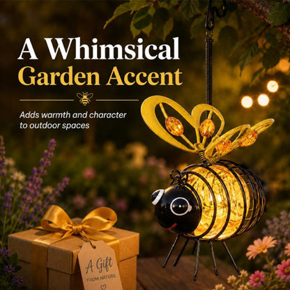 🌞🌜Hanging Solar Bee Light – Warm Amber Glow, Flicker-Free, Perfect for Garden Parties, Camping, or Kids’ Rooms – Spread Joy Day and Night