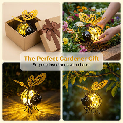 🌞🌜Hanging Solar Bee Light – Warm Amber Glow, Flicker-Free, Perfect for Garden Parties, Camping, or Kids’ Rooms – Spread Joy Day and Night