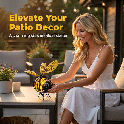 🌞🌜Hanging Solar Bee Light – Warm Amber Glow, Flicker-Free, Perfect for Garden Parties, Camping, or Kids’ Rooms – Spread Joy Day and Night