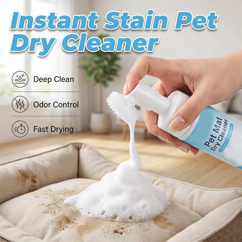 Waterless Pet Mat Foam Cleaner with Brush