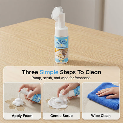 Waterless Pet Mat Foam Cleaner with Brush