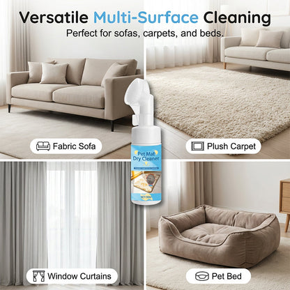 Waterless Pet Mat Foam Cleaner with Brush