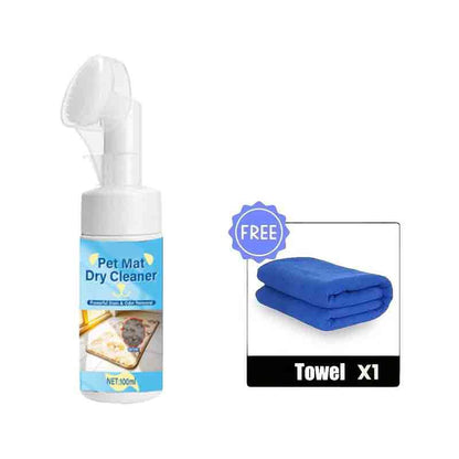 Waterless Pet Mat Foam Cleaner with Brush