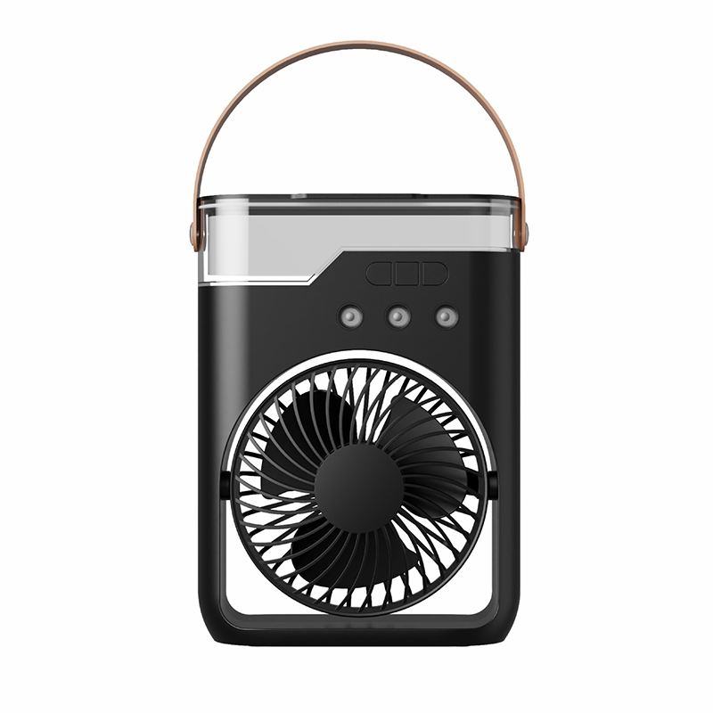 ❄️New 3 In 1 Fan AIr Conditioner Household Mini Air Cooler LED Night Light Portable Humidifier Air Adjustment Fan Office Home Fan Usb Black outdoor Cable Colorful