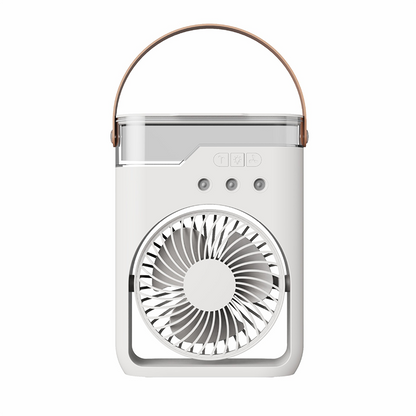 ❄️New 3 In 1 Fan AIr Conditioner Household Mini Air Cooler LED Night Light Portable Humidifier Air Adjustment Fan Office Home Fan Usb Black outdoor Cable Colorful