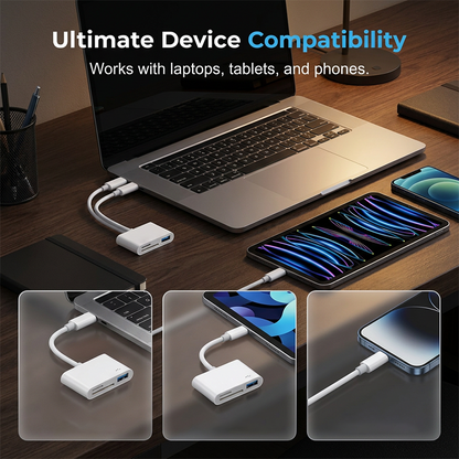 5-in-1 Multi-Port Memory Card Reader
