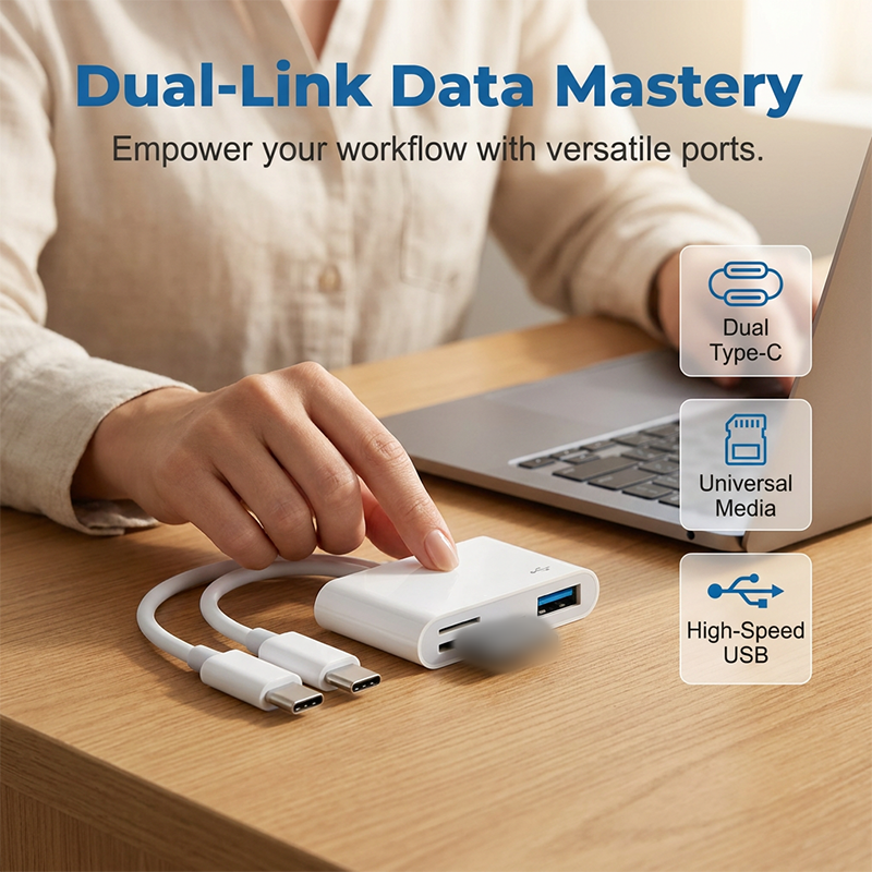 5-in-1 Multi-Port Memory Card Reader