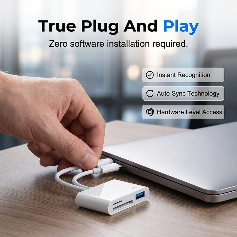 5-in-1 Multi-Port Memory Card Reader