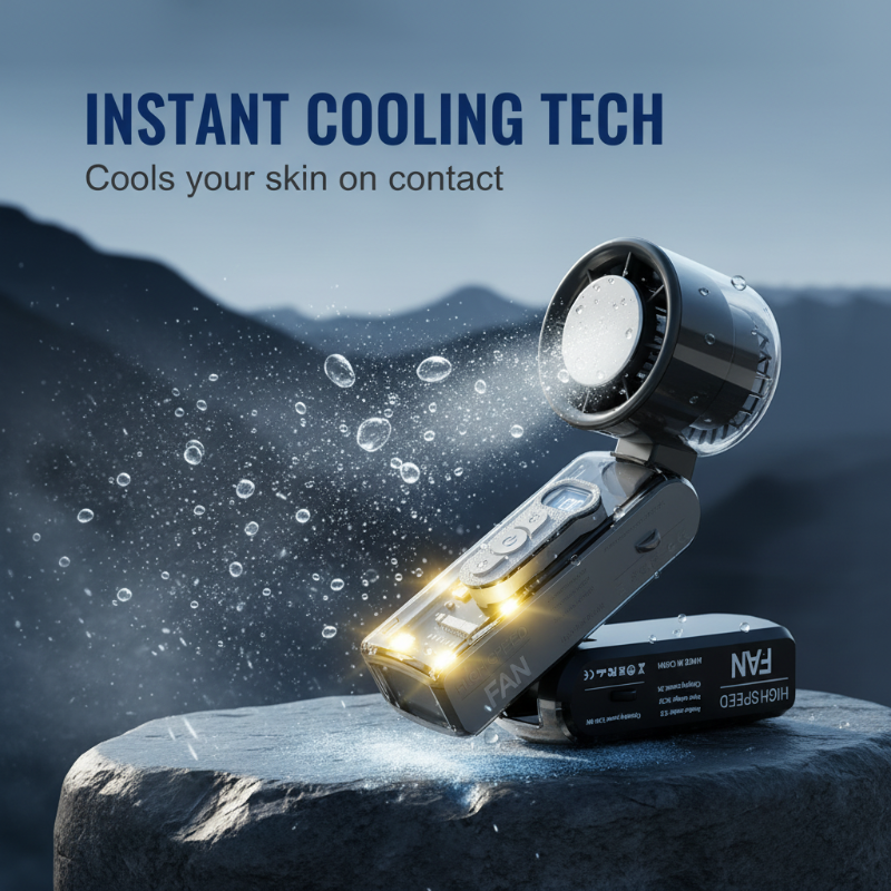 ❄️3-in-1 Foldable Transparent Handheld Fan with 100 Speeds ️ 1800mAh Portable Turbo Fan with LED Torch & SOS Light | 13,000RPM High Speed Refrigeration Fan for Travel & Camping
