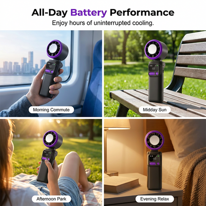 199-Speed Digital Display HandheldCooling Fan