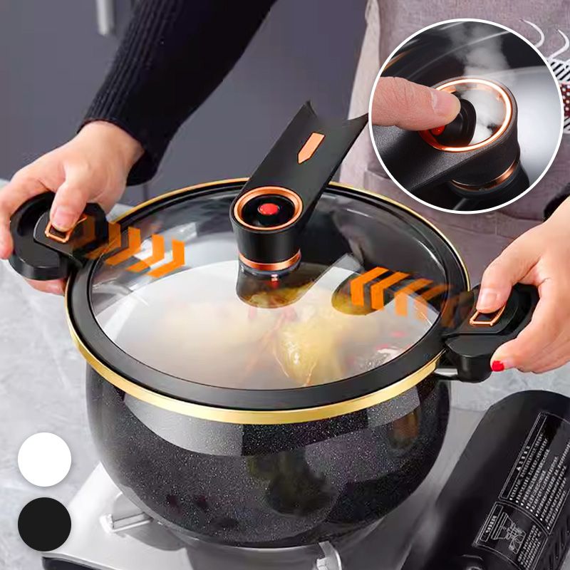 Large Capacity Stockpot with Twist Lock Handle for Quick Cooking, Non-Stick 8L Multi-Purpose Cooking Pot