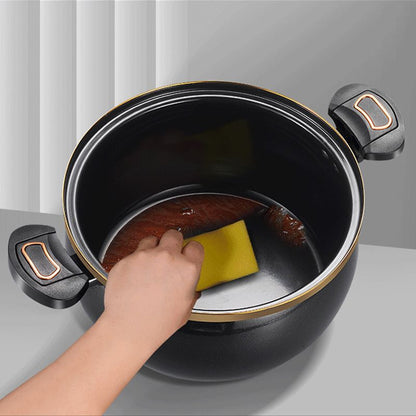 Large Capacity Stockpot with Twist Lock Handle for Quick Cooking, Non-Stick 8L Multi-Purpose Cooking Pot