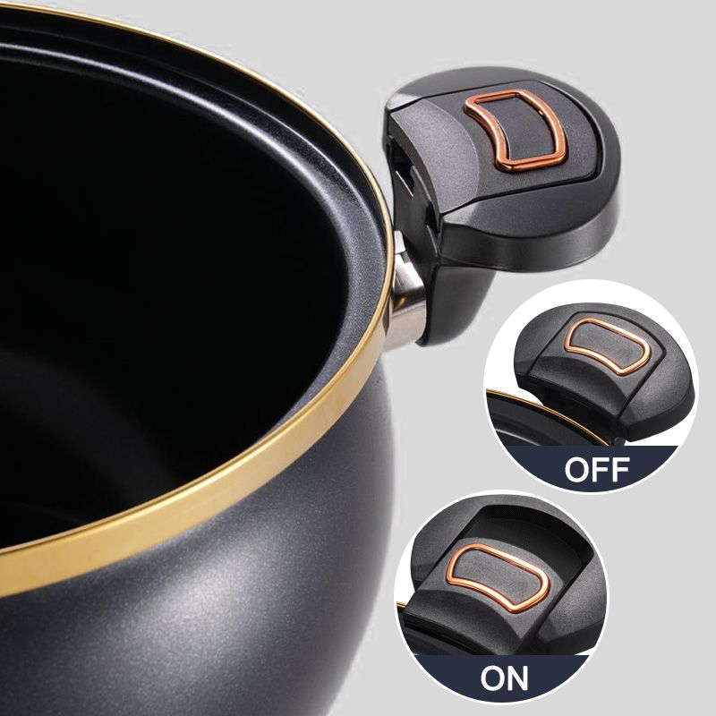 Large Capacity Stockpot with Twist Lock Handle for Quick Cooking, Non-Stick 8L Multi-Purpose Cooking Pot