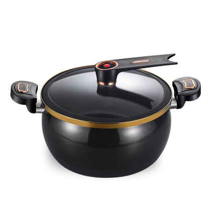 Large Capacity Stockpot with Twist Lock Handle for Quick Cooking, Non-Stick 8L Multi-Purpose Cooking Pot