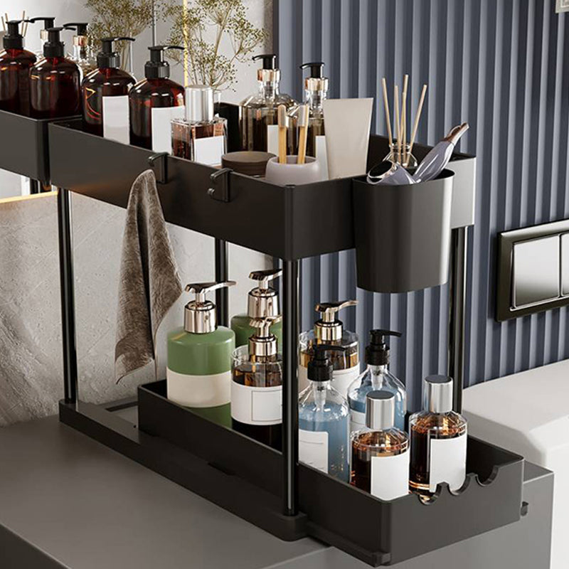 ✨2-Tier Sliding Organizer, Multi-Purpose Storage for Bathroom & Kitchen
