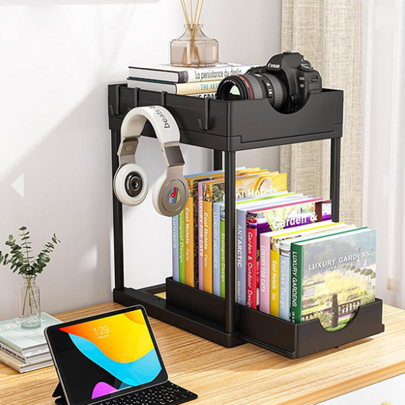✨2-Tier Sliding Organizer, Multi-Purpose Storage for Bathroom & Kitchen