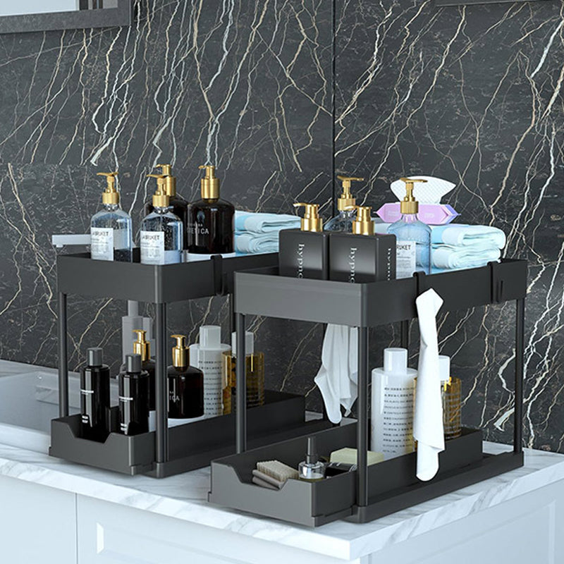 ✨2-Tier Sliding Organizer, Multi-Purpose Storage for Bathroom & Kitchen
