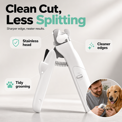 Pet Nail Clipper with LED Light and Stainless Steel Blades