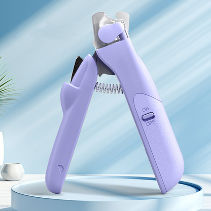 Pet Nail Clipper with LED Light and Stainless Steel Blades