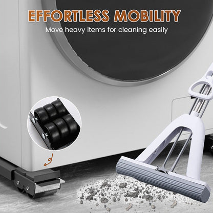 Adjustable Furniture Moving Roller Wheels for Washing Machine Refrigerator Stand with Brake Rolling Base Wheels