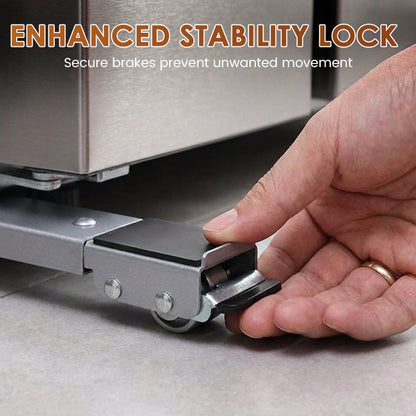 Adjustable Furniture Moving Roller Wheels for Washing Machine Refrigerator Stand with Brake Rolling Base Wheels