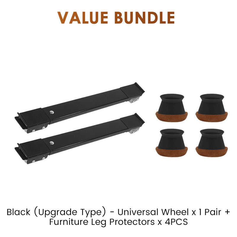 Adjustable Furniture Moving Roller Wheels for Washing Machine Refrigerator Stand with Brake Rolling Base Wheels