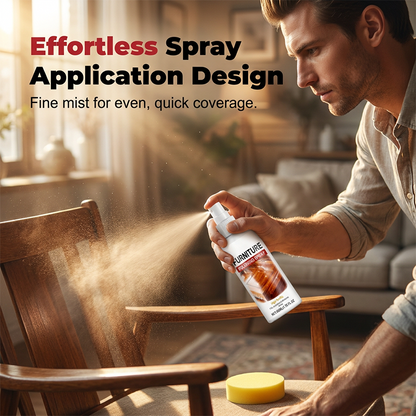 💎Furniture Polish Spray – Instantly restores wood shine, nourishes & protects. Includes soft sponge. Brings old furniture back to life! 💫🛋️