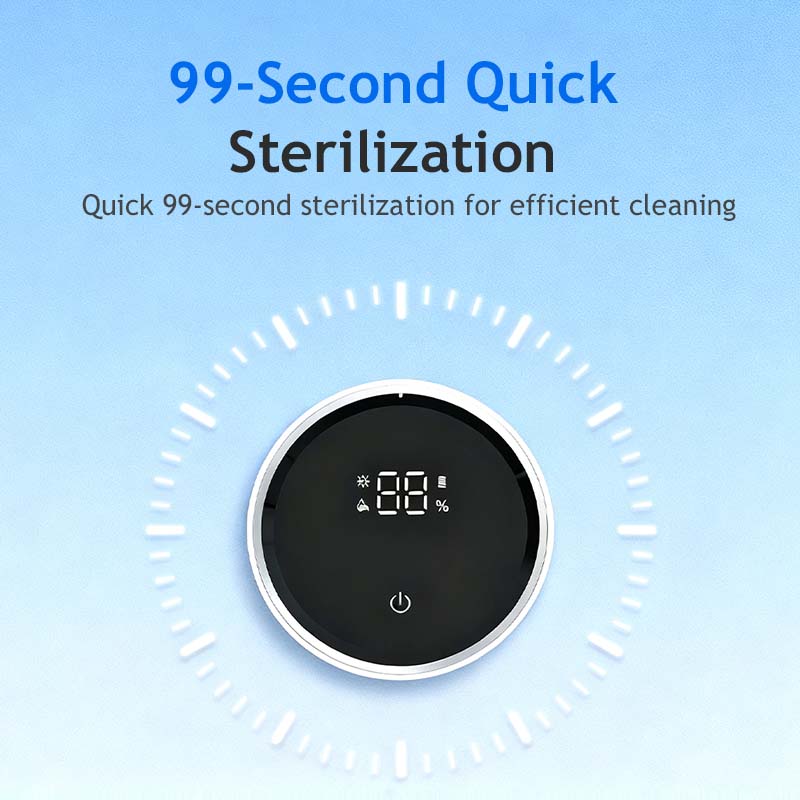💎UV Toothbrush Sanitizer Wall Mounted - Rechargeable with LED Smart Screen