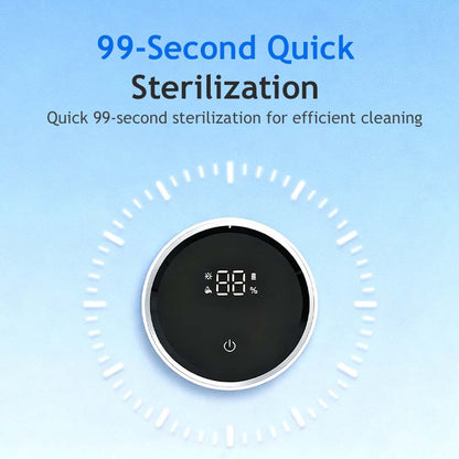 💎UV Toothbrush Sanitizer Wall Mounted - Rechargeable with LED Smart Screen