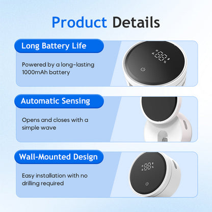 💎UV Toothbrush Sanitizer Wall Mounted - Rechargeable with LED Smart Screen