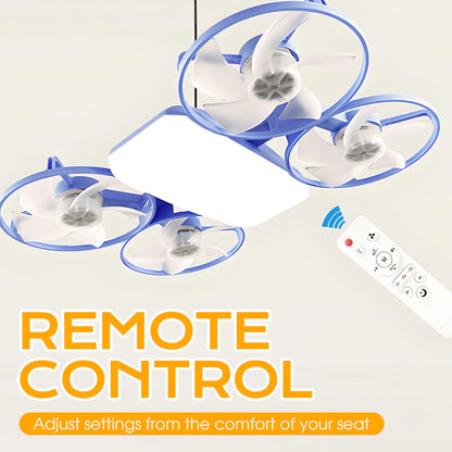 3-Speed Drone Model Fan Light with Remote