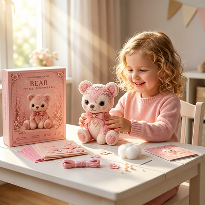 🎁Pink Enchanted Forest DIY Felt Patchwork Kit