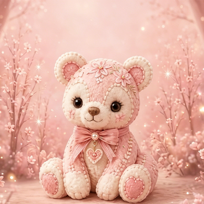 🎁Pink Enchanted Forest DIY Felt Patchwork Kit