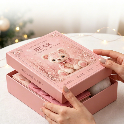 🎁Pink Enchanted Forest DIY Felt Patchwork Kit