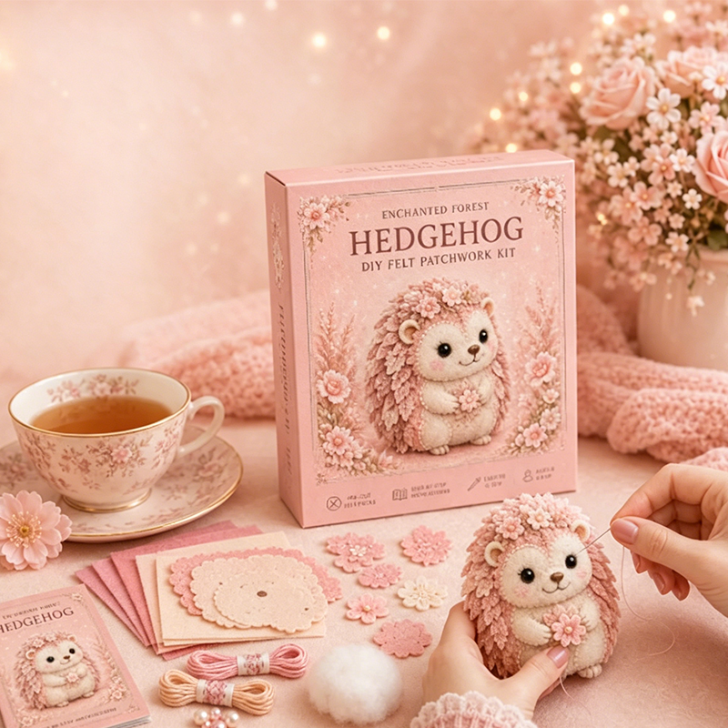 🎁Pink Enchanted Forest DIY Felt Patchwork Kit