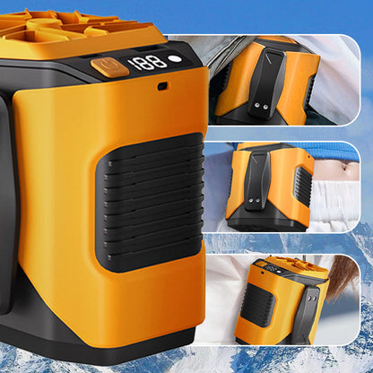 🌀6000mAh Multifuntion Waist Fan with 100 Speeds & Flashlight