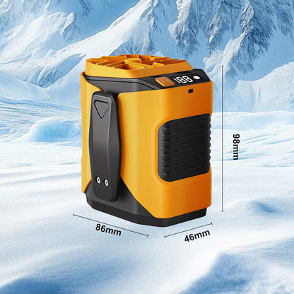 🌀6000mAh Multifuntion Waist Fan with 100 Speeds & Flashlight