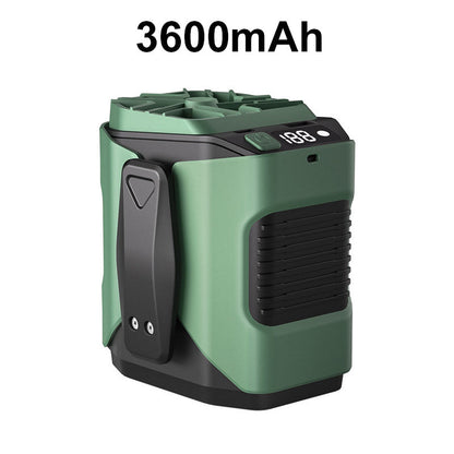 🌀6000mAh Multifuntion Waist Fan with 100 Speeds & Flashlight