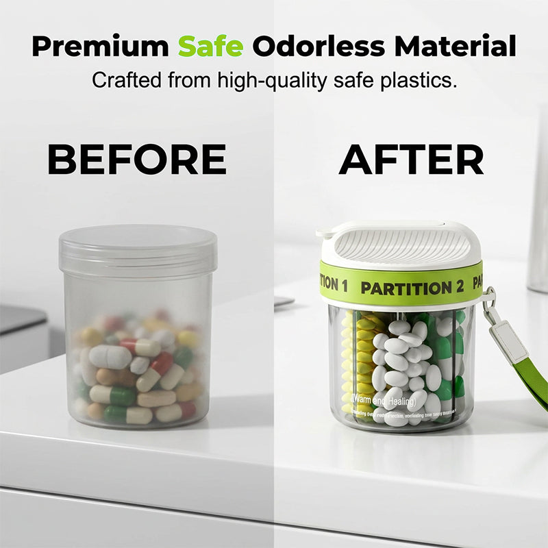 High-Capacity Portable Pill Organizer
