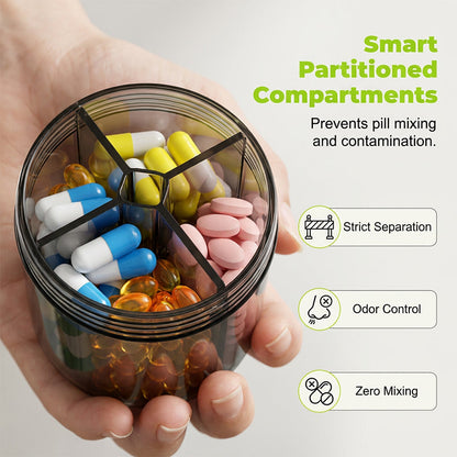 High-Capacity Portable Pill Organizer