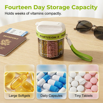 High-Capacity Portable Pill Organizer