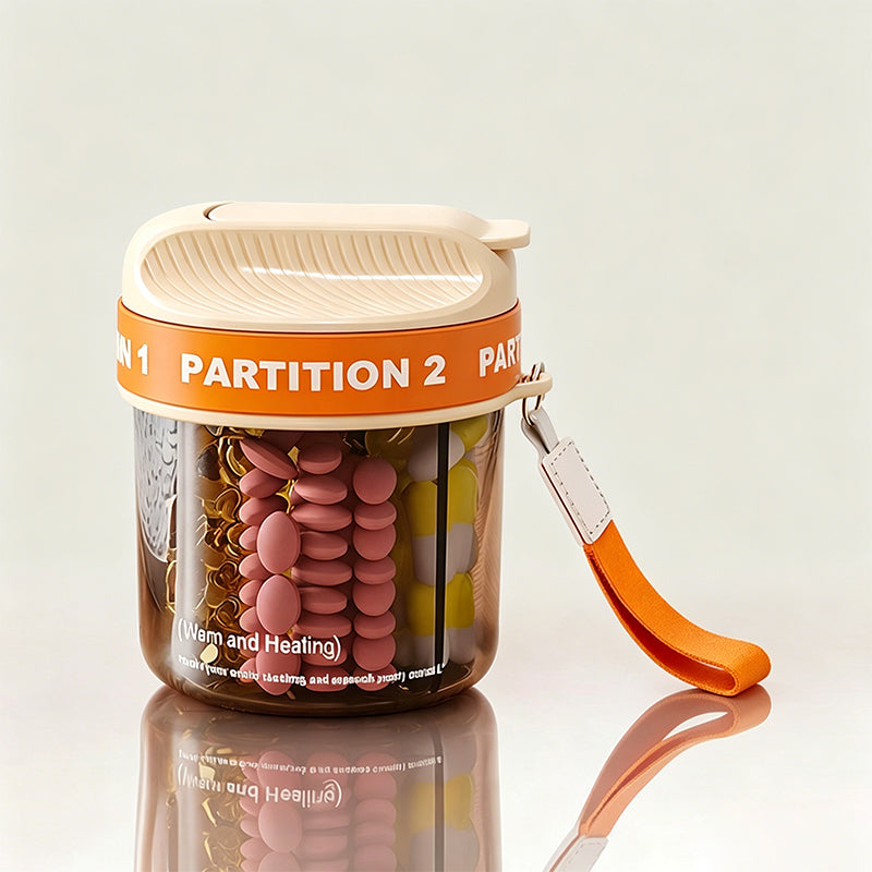 High-Capacity Portable Pill Organizer