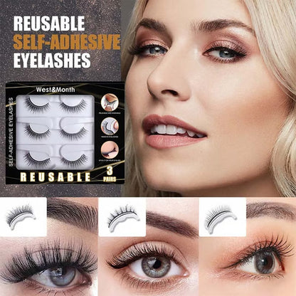 👁️✨ 50% OFF! Reusable Self‑Adhesive False Eyelashes – No glue needed, just press & go. Natural curl, reusable & easy to remove. A beauty game‑changer! 💕🌸