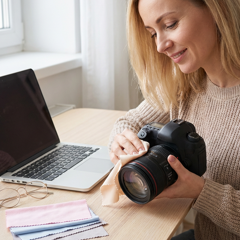 Microfiber Suede-Like Cleaning Cloth for Screens & Lenses